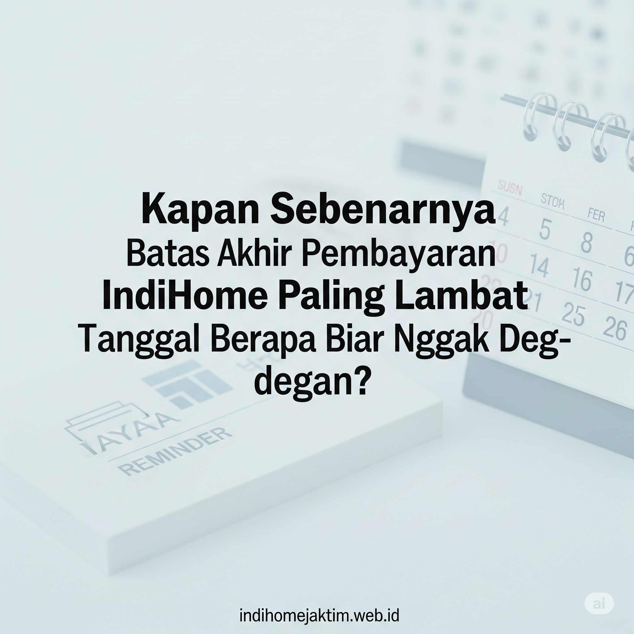 Kapan Sebenarnya Batas Akhir Pembayaran IndiHome Paling Lambat Tanggal Berapa Biar Nggak Deg-degan? Kapan Sebenarnya Batas Akhir Pembayaran IndiHome Paling Lambat Tanggal Berapa Biar Nggak Deg-degan?