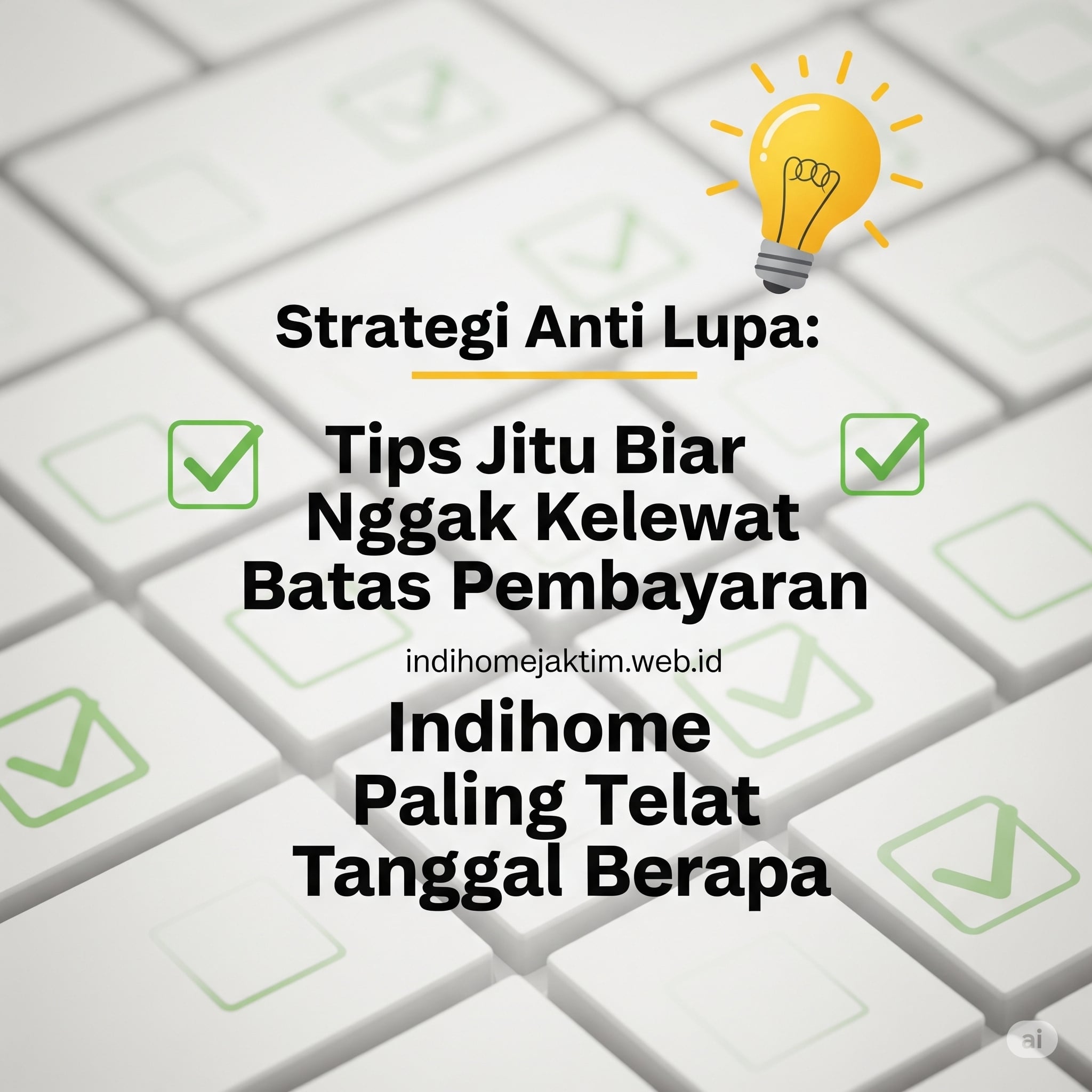 Strategi Anti Lupa: Tips Jitu Biar Nggak Kelewat Batas Pembayaran Indihome Paling Telat Tanggal Berapa Strategi Anti Lupa: Tips Jitu Biar Nggak Kelewat Batas Pembayaran Indihome Paling Telat Tanggal Berapa
